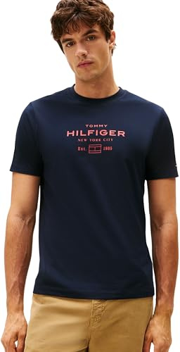 Tommy Hilfiger Men's Hilfiger Stack Graphic Tee Mw0mw40002 S/S T-Shirt (Pack of 1)
