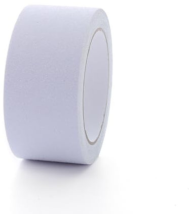 YMWALK Ruban adhésif antidérapant haute traction 5 cm x 5 m - Bande adhésive antidérapante - Bande abrasive imperméable pour escaliers, marches de marche, extérieur et intérieur (blanc)