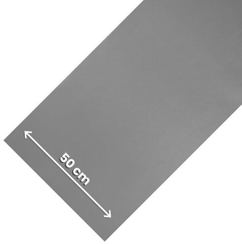 OLIVO.shop Küchenläufer aus PVC auf Rolle, Mehrzweck, zuschneidbar, waschbar, rutschfest, Teppich für Küche, Bad, Waschküche, Breite 50 cm, Rolle mehrere Farben (Grau, 50 x 300 cm)