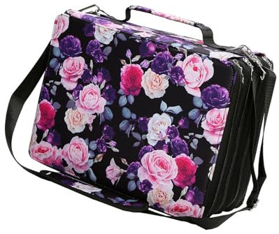 ZORESCOLEO 224 Fächer, großes Fassungsvermögen, mehrschichtige Marker-Hülle mit Schultergurt, für Permanentmalmarker, Skizzenmarker, Aufbewahrung, Verschiedene Farben, as the pic show