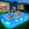 2025 Upgrade Inflatable Pools with Lights, Family Inflatable Swimming Pools for Kids,Adults, Blow Up Pool Solar Powered, Large Kiddie Pool