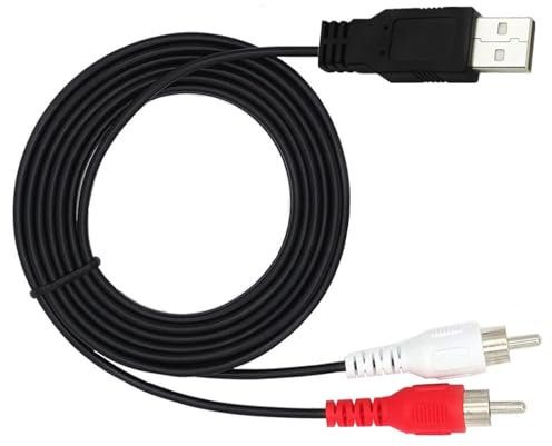 HOOLRZI USB To 2RCA Composite Sound Video Converter Cable Accessories For Streaming Media Camcorder To PC Sound Transfer 1.5m