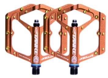 CAFFEN Pedale Fahrrad Pedale MTB Aluminiumlegierung rutschfeste Fahrradpedale Fahrradpedal Fahrradpedal Fahrradpedale(Orange)