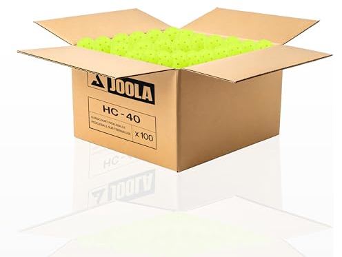JOOLA HC-40 Hardcourt Pickleball Balls with Storage Tube - USAP Approved Balls for Tournament Play - 3, 12, & 100 Pack Option - Durable Pickleballs for Indoor Play & Outdoor Courts