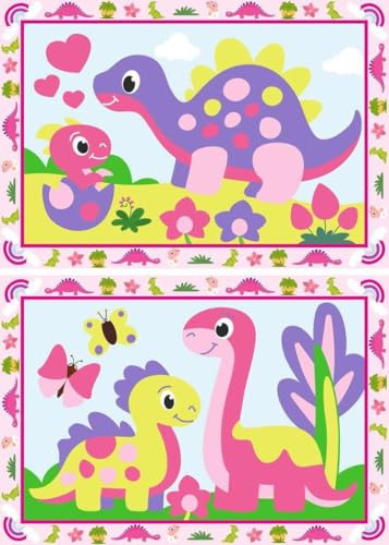 Ravensburger CreArt Junior 12023113 - Dinosaures colorés - Peinture par numéro pour Enfants de 5 Ans et Plus