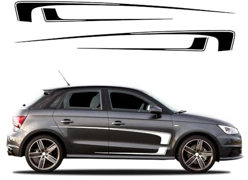 Autografiken Türseitenaufkleber Vinyl-Aufkleber Autozubehör, für Audi A1 8X GB 8XF GBA Sportback Quattro Ego Plus E-Tron Urban