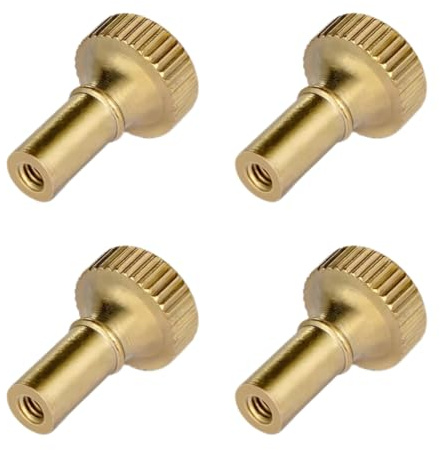 Ujjdwiurgh Perilla de Latón para Interruptor de Lámpara, Repuesto para Interruptor de Luz de Encendido/Apagado, Perillas Giratorias de Tamaño Estándar (4 Unidades)