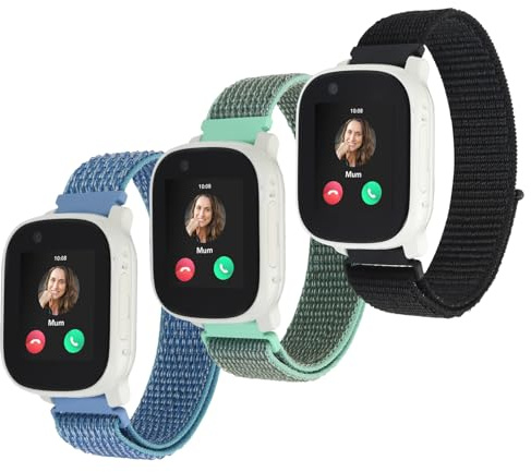 aceyoon 3 Stück Nylon Armbänder für XPLORA X6 Play/X6 Pro, 20mm Verstellbar und Weich Kinder Ersatzarmband für Xplora X6 Gen 2/ Anio 6X Uhrenarmbänder
