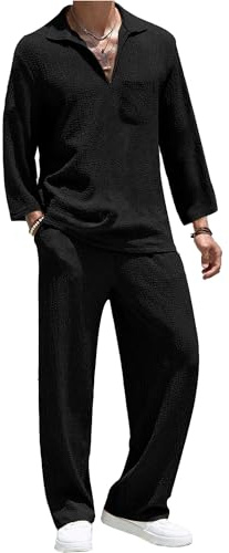 QUNERY 2 Teiler Herren Sommer Casual Trainingsanzug Sommeranzug Herren Leicht Hawaii Outfit für Jeden Tag und Urlaub