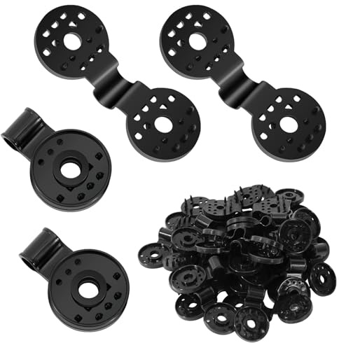 Clips di Fissaggio 40 Pcs Set di Clip di Fisso per Rete Ombra con Occhiello Plastica Girare Nero Giardinaggio-Clips per Giardino Recinzione Panno Protettivo Tessuto Antivento