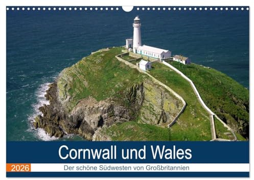 Cornwall und Wales (Wandkalender 2026 DIN A3 quer), CALVENDO Monatskalender: Der schöne Südwesten von Großbritannien (CALVENDO Orte)