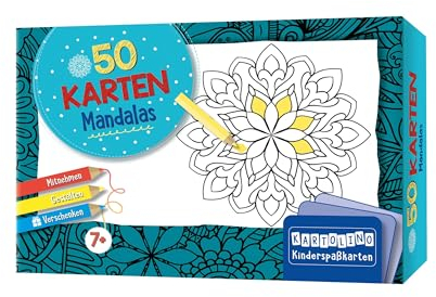 50 Karten zum Ausmalen - Mandalas: Mitnehmen, gestalten, verschenken (KARTOLINO Kinderspaßkarten)