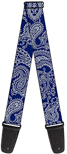 Buckle-Down GS-W34292 Gitarrengurt – Paisley Blau/Weiß – 5,1 cm breit – 73,7–137,2 cm Länge