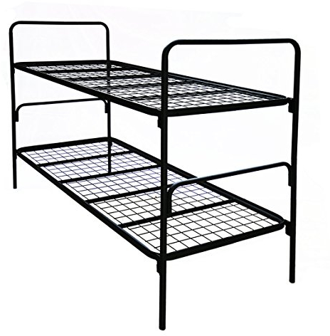 Lüllmann Etagenbett Metall Stockbett Hochbett Doppelstockbett Stahl schwarz 200x90cm 710935