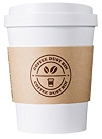 Sysmax Mini-Kaffeetassenförmiger Schwingdeckelabfalleimer, Abfalleimer für Tisch, Schreibtisch, klein, 3 l, Weiß