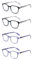 JM Reading Glasses Women with Spring Hinge 4 Pack, Lightweight Quality Vintage Readers Colorful Square Glasses for Ladies +1.75 Magnifying