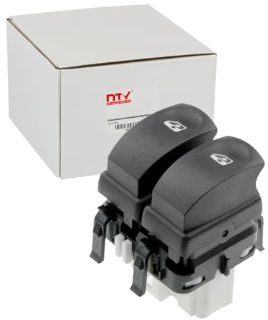NTY EWS-RE-020 - Switch, Window Regulator, Black, Plunger Actuator, ON-OFF-ON Operation