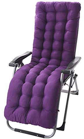 YOUCAI Auflagen Gartenliegen Sonnenliege Liegenauflagen Polster Kissen Dick Liegestuhl Relaxliegenauflage für Reisen, Urlaub, Innen, Außen,155x48x8cm,Violett