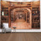 Morbuy Kreativ Tapisserie, 3D Bücherregal Hintergrund Dekor Wandteppich Tapestry Wandbehang aus Polyster Wandtuch Tischdecke Meditation Strandtuch Yogamatte (200x150cm,Bibliothek)