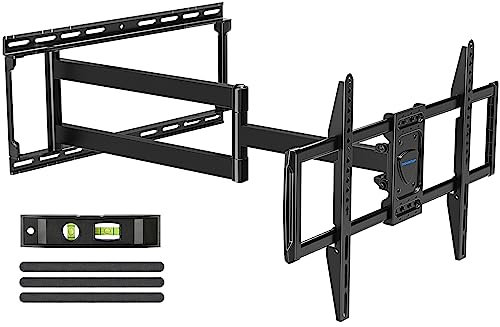 MOUNTUP Supporto da parete per TV, inclinabile, per la maggior parte dei televisori a schermo piatto/curvo da 37-70 pollici, montaggio a parete a basso profilo con VESA max 600 x 400 mm, supporta fino