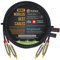 WORLDS BEST CABLES 1 Meter RCA Cable Pair - Gotham GAC-4/1 (Black) Star-Quad Balanced Audio Interconnect Cable with Amphenol ACPR Die-Cast, Gold Plated RCA Connectors - Directional