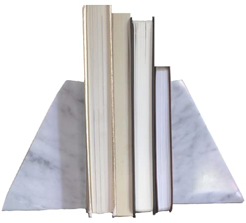 Serre-livres en marbre lourd pour étagères – Serre-livres pour décoration de bureau – Supports de livres pour étagères – Séparateurs de livres pour étagères