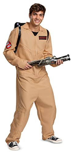Disguise Unisex-Erwachsene Ghostbusters 80er Jahre Deluxe Erwachsenenkostüm, wie abgebildet, Größe L (42-46)