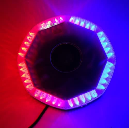 Luce Strobo da 240 LED con Lampeggiante per Auto con Fissaggio Magnetico, Luci di Segnalazione per Camion, Faro Strobo Flash con Spina da 12V per Accendisigari (Rosso Blu)