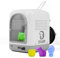 3D-Drucker, 3D-Drucker, Mini-Kit 3D-Drucker, zusammengebaut, mit PLA Filament, abnehmbare Düse, SD-Karte, OLED Fortsetzung, hoher Präzision und Geschwindigkeit, Vol. Build 80 x 80 x 80 mm (Weiß)