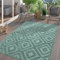 TT Home In-& Outdoor Teppich Wetterfest Balkon Küche Wohnzimmer Boho Skandi Design, Farbe:Türkis 2, Größe:140x200 cm