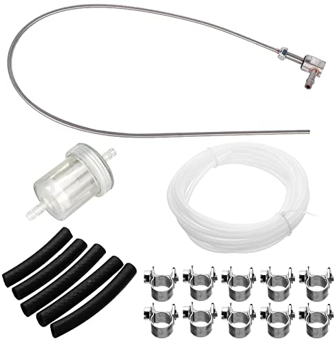 Benzinschlauch Kit, Dieselheizung Kraftstoffleitung mit Benzinfilter Kraftstoffstandrohr Standheizung Standrohr Kraftstoffschlauch Clip Kit für Auto Motorrad Roller (5)