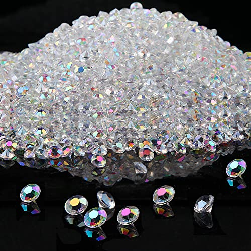 Mbsomnus 3000 Stück Diamanten Deko 6mm Acryl Kristalle Diamantene Streudeko Hochzeit Tischdeko Strass für Vase Füller Weihnachten Hochzeit Geburtstag Party