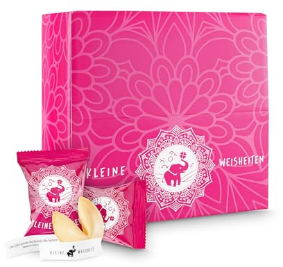 Glückskekse Weisheiten 25 Stück Glückskekse Sprüche Weisheiten Zitate Konfuzius Sprüche für jeden Tag Fortune Cookies Achtsamkeit Glückskekse pink rosa - im Aufsteller
