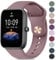 Cinturino per Amazfit Bip/Bip 3 /Bip 3 Pro Smartwatch, Largo 20 mm Cinturini in Silicone Originale Compatibile con Amazfit Bip S/Bip Lite/Bip U Pro Donna Uomo, Fumo Viola