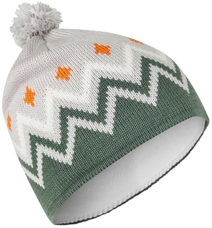 Björn Daehlie Damen Herren Mütze Skimütze Strickmütze Bommelmütze Hat Pattern, Farbe:Grau, Artikel:-91000 Quiet Grey