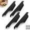 AMONENZ 4 Piezas Tirador Puerta Corredera, Tiradores Negros, 30cm Oculto Tiradores para Cajones, Tiradores de Cocina, con 8 Tornillos, para Cajones, Armarios, Puertas de Cocina