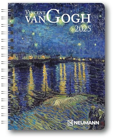 N NEUMANNVERLAGE - Vincent van Gogh 2025 Diary, 16,5x21,6cm, Taschenkalender mit zwölf Bildseiten und Notizseiten, herausnehmbaren Planer, Jahres- und ... und internationales Kalendarium: Diary