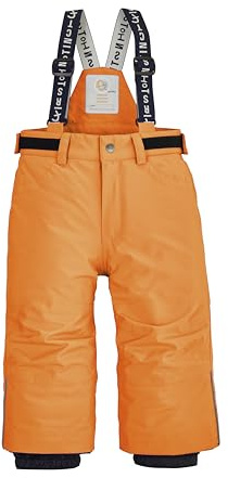 First Instinct by killtec Kinder Skihose/Funktionshose mit Trägern und Schneefang FISW 33 MNS SKI PNTS, neon-orange, 122, 42255-000