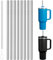 Tomorotec Lot de 8 pailles en acier inoxydable pour gobelets Stanley de 1200 ml et 887 ml avec 2 longues brosses de nettoyage, pailles réutilisables de 30,5 cm de large pour smoothies, milkshakes,