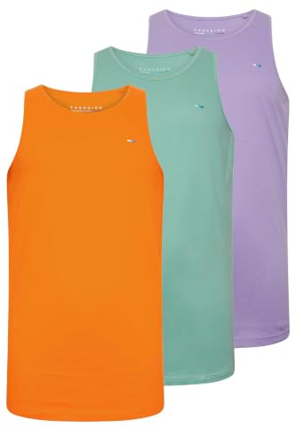 BadRhino Blue/Hemlock/Rose Pink 3 Pack Vests - Men's - Plus Size Curve