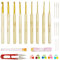 suaywo 9 Stück Holzgriffe Häkelnadel Set Holz Ergonomische Häkelnadeln Crochet Set für Anfänger DIY Flechten(2mm, 2,5 mm, 3 mm, 3,5 mm, 4 mm, 4,5 mm, 5 mm, 5,5 mm, 6 mm)