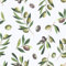 VaryFloral Papel tapiz de hojas de ramas de olivo de 30,5 x 300 cm, papel de contacto beige, papel tapiz adhesivo de vinilo con patrón botánico, acuarela, parte trasera adhesiva, papel pintado de