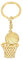 PATIKIL Porte-Clés Panier de Basketball, Mini Mignon Porte-Clés de Sport en Forme de Ballon de Basketball, Pendentif de Sport, Décoration pour Sac à Dos, Cadeaux de Fête, Couleur Or
