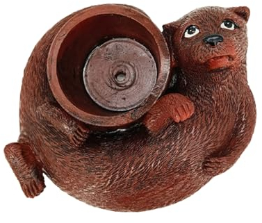 Cartoon-Otter-Pflanzgefäß für Sukkulenten, Harze, dekorative Blumentöpfe für Pflanzen, Gartendekorationen, Heimdesktops, Ornament, Otter, Blumentöpfe