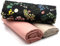 VmG-Store 1,5m Baumwollstoff Set Designstoff + 2x Uni farblich abgestimmt 100% Baumwolle Material Auswahl (Naturalistische Blüten Set40)