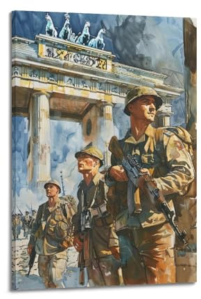 FYRCO Poster, Vintage-Krieg, amerikanische Soldaten, Blackhorse-Regiment, dekoratives Gemälde, Leinwand, 20 x 30 cm