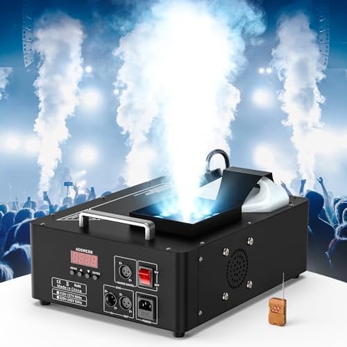 24 LED Machine à Fumée Soiree, 1800W Machine a Brouillard avec LED RGBW Lumières Contrôlables en Couleur, Machine a Fumee Lourde avec Télécommande pour Mariage, Fête, Halloween, Effets de Scène