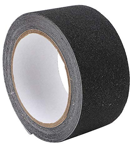 Rutschfestes Klebeband, 5 M, PEVA/PU-Gummi, rutschfest, für Bodenbeläge, Stufen und Schleifmittel für Verbesserte Böden (Black)