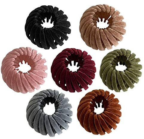 Lot de 7 pinces à cheveux en forme de nid d'oiseau pour femme - Barrette à cheveux avec nid d'oiseau - En velours - Nid d'oiseau - Cheveux lisses - Accessoires de cheveux antidérapants pour le