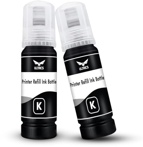 Printer Ink Refill, Universal Bulk Refillable Ink Kit for Refilling Ink Cartridges and CISS Systems Compatible with Epson Canon Brother HP Dell Lexmark Kodak Xerox (Black)